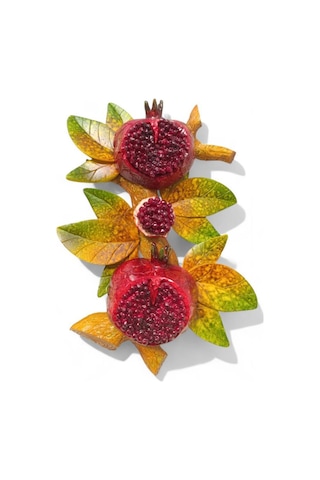 Dekoratif Canlı Renk Nar Figürlü Duvar Süsü Zarif Ev Ve Bahçe Dekorasyonu İçin Şık Aksesuar