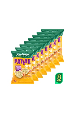 Wefood Ballı & Yer Fıstıklı Patlak Cipsi 60 G 8'li 8683347037704