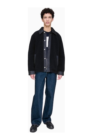 A.p.c Will Jacket Düz Kesim Klasik Yaka Raw Denim Detaylı Erkek Ceket Koyu Lacivert