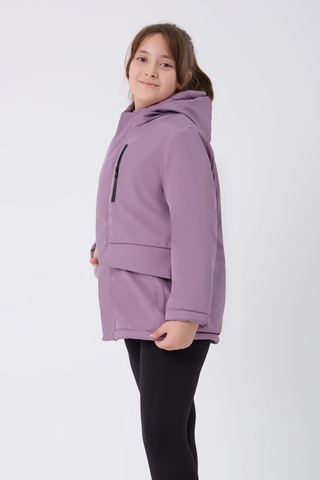 Kız Çocuk Lila Içi Kürklü Su Ve Rüzgar Geçirmez Kapüşonlu 3 Cep Kışlık Mont & Kaban & Parka Lila