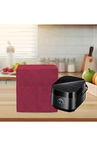 Trendooze Kahve Makinesi Kapağı Yıkanabilir Su Geçirmez Kırmızı Kırmızı