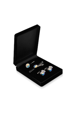 Zekupp Kol Düğmesi Kravat İğne Seti - Gün Işığı