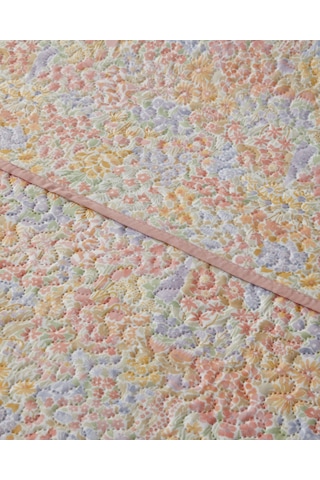Fleur Multicolore Çift Kişilik Çok Amaçlı Örtü 200x220 Cm Yavruağzı