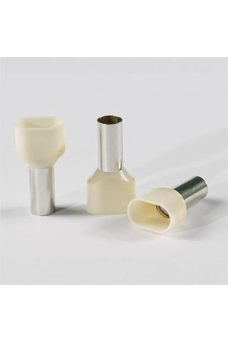 Eurowest 2x10 Mm Bej Çift Girişli İzoleli Yüksük 1 Kutu 50 Adet