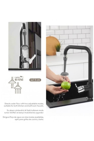 Elite Shower Tap 360 Döner Başlıklı Tasarruflu Musluk Ucu, Basınç Artırıcı Ve Su Tasarruflu 1