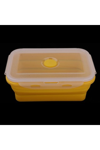 Homyl Katlanır Silikon Öğle Yemeği Kutusu Kase Bento 800ml-sarı 800ml Sarı Çok Renkli