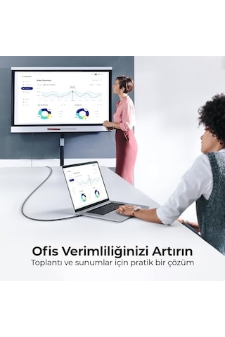 Usb-c To Hdmı Kablo, 2 Metre, 4k60hz, 18gbps, Type-c To Hdmı Görüntü Kablosu, Thunderbolt 5/4/3 Uyumlu