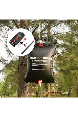 20l Katlanabilir Güneş Duş Çantası Açık Banyo Su Torbası Kamp