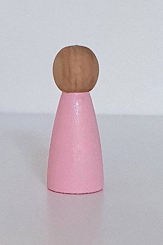 Waldorf Montessori Peg Bebek Mini İnsancık Boyalı 5'li Set Doğ...