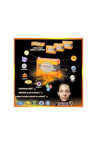 Kojik Asit & Zerdeçal Sabunu 3 Adet X 140 Gr Leke Ve Sivilce Karşıtı Kojic Acid - Kolajen - Aha Bha - C Vitamini - Hyaluronic Acid - Shea Butter Yağı İçerikli Aydınlatıcı Sabun Acı Badem