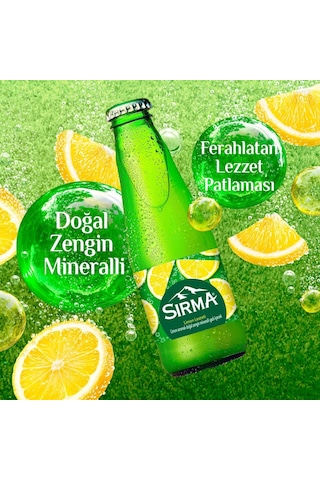 Sırma C Vitaminli Limon Aromalı Doğal Maden Suyu 200 Ml X 24 Adet