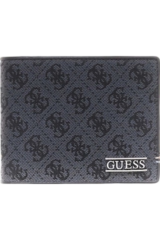 Guess Boston İkiye Katlanır Orta Boy Erkek Siyah Cüzdan Smboljlea20-bla Siyah