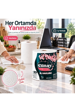 Ultra Soft Xl El Havlusu %100 Selüloz 500 G X 6 Adet