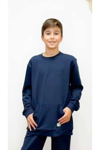 Divinus Erkek Çocuk Kangru Cepli Sweatshirt Lacivert