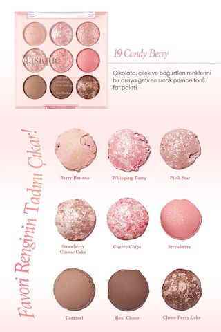 Dasique Mat Ve Işıltılı Renk Seçenekleri Sunan Far Paleti Shadow Palette 19 Candy Berry 19 Candy Berry
