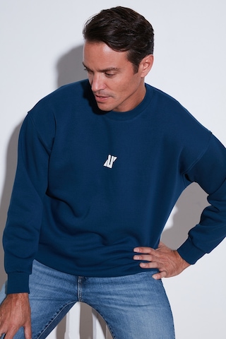 Buratti Regular Fit Bisiklet Yaka Pamuklu Içi Tüylü Yumuşak Şardonlu Erkek Sweat 5905405 Indigo