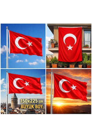 150 Cm X 225 Cm Türk Bayrağı Gururun En Büyük Hali 150 X 225
