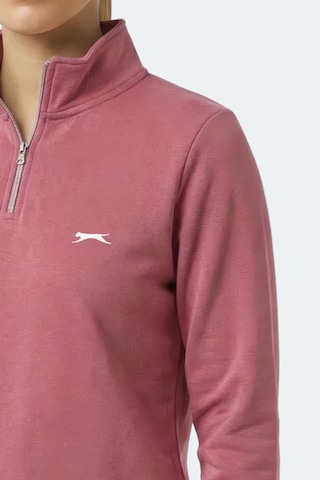 Slazenger Maxıs I Kadın Dik Yaka Fermuarlı Pembe Sweatshırt Pembe