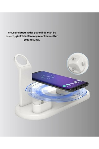 Kablosuz Şarj İstasyonu 4 Ü 1 Arada İphone Watch Ve Airpods Uyumlu Diğer 95060771