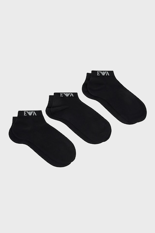 Emporio Armani Logolu Pamuklu 3 Pack Çorap Erkek Çorap Em000550 Af26377 Uc001 Siyah