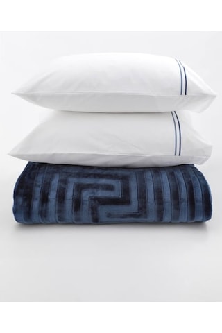 Ecosse Blank Set Agossa Versace Battaniye Seti Mavi -
