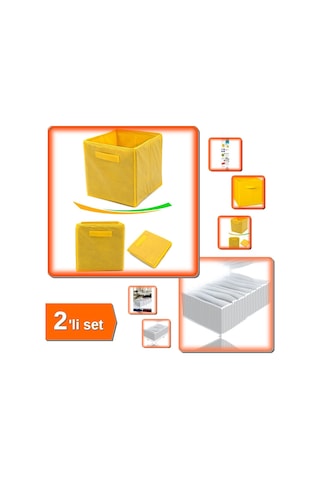 Sarı Çok Amaçlı Dolap İçi Düzenleyici Kutu + 8 Bölmeli Xl Pratik Çekmece Organizer - 2li Set U7j3y7 Belirtilmemiş