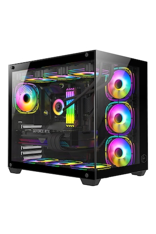 Gametech Prime V2 Tuş Kontrollü Rgb 7x120mm Fan Bilgisayar Kasası