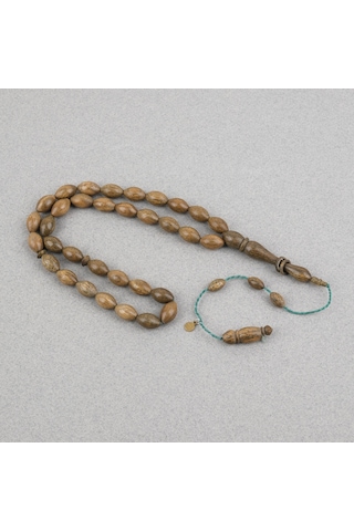 Plesenk Ağacı Halkalı İmame Beyzi Kesim 8x13mm Tesbih Kahverengi