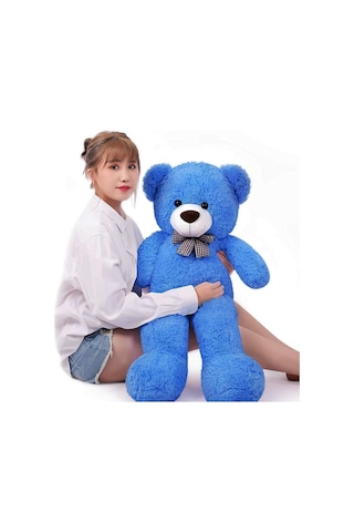 90 Cm Papyonlu Peluş Ayıcık - % 100 Yerli 001