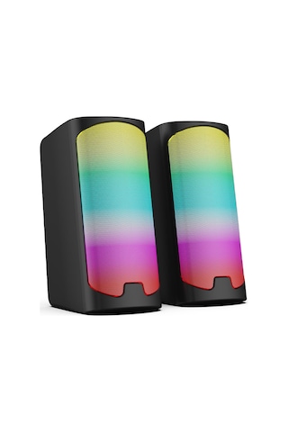 Polosmart Pgs403 Kablolu Rainbow Led Aydınlatmalı Gaming Hoparlör Speaker Siyah