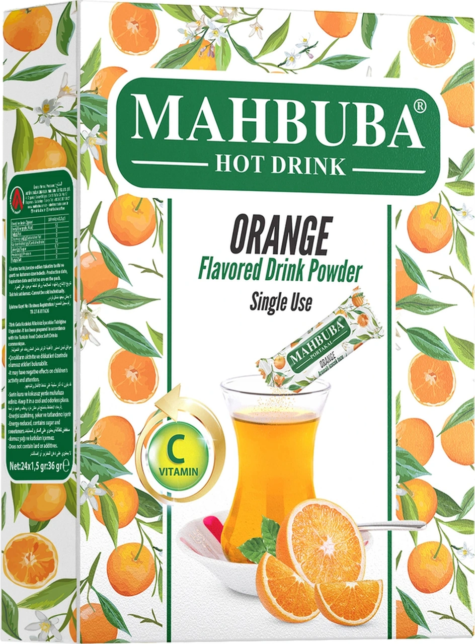Mahbuba Tek İçimlik Portakal Aromalı Oralet Çayı 24x1,5gr 1.5 G