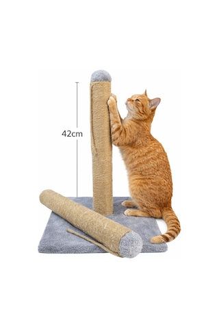 Gri Kedi Tırmalama Tahtası Yedek Borulu-42cm