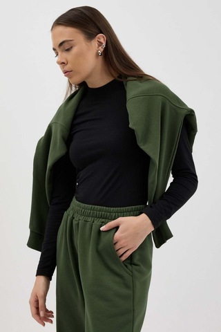 Buly Cozy Beli Lastikli Jogger Eşofman Altı Yeşil