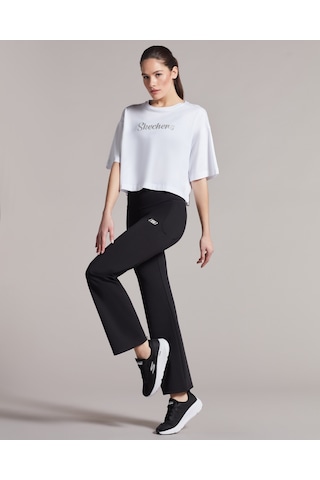 Skechers W Graphic Tee Crew Neck T-Shirt Kadın Beyaz Tshirt S231254-100 Beyaz