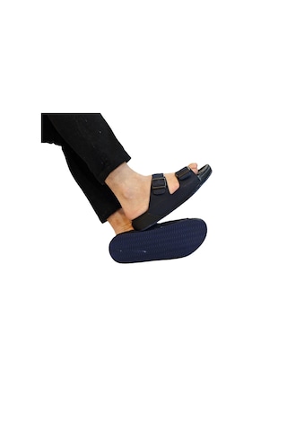 Pierre Cardin 7408 Lacivert Çift Tokalı Yumuşak Taban Erkek Terlik Lacivert