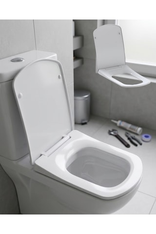 Universal Klozet Kapağı Yavaş Kapanan Sessiz Sistem Kolay Kurulum - Lisinya Sarı
