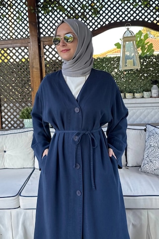 Rabia Şamlı Nazenin Kot Tencel Kap Lacivert Normal