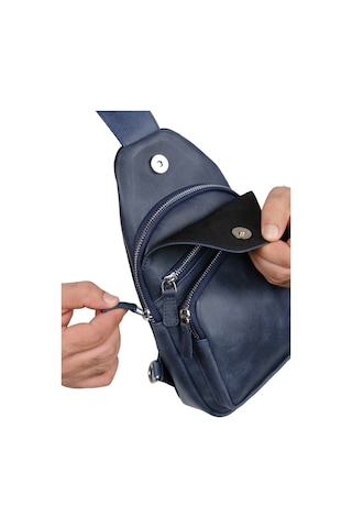 Mft Leather Hakiki Deri Unisex Çapraz Çanta Baggy 6981 Tiguan Lacivert