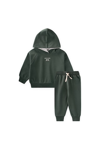 Cigit Kapşonlu Sweatshirt Takım 1-5 Yaş Haki Yeşil Haki Yeşil