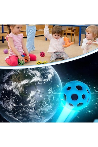 Yükseğe Zıplayan Delikli Bouncer Ball Space Ball Süper Uzay Topu