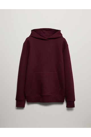 Marks & Spencer Pamuk Karışımlı Kapüşonlu Sweatshirt T07005133 Bordo