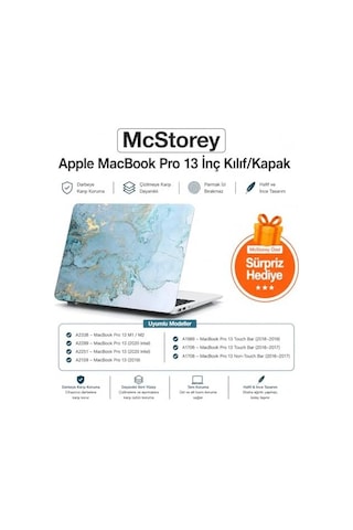 Apple Uyumlu MacBook Pro 13 Mermer Desenli Kılıf A1706 A1708 A1989 A2159 A2251 A2289 A2338 M1 M2 Uyumlu Tpu Sert