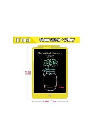 Trendooze Gaojunshop01 Mavi 10 Inç Lcd Eğitici Yazı Tahtası Yeniden Kullanılabilir Çizim Tahtası Mavi Öğrenci İçin Elbisesiz Mavi