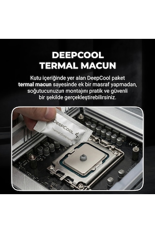 Deepcool Ag400 V5 Argb İşlemci Soğutucu White Amd Ve İntel Uyumlu 120mm Kule Tipi Hava Soğutma 12 Cm Hava Soğutucu Tdp 220w Beyaz Beyaz - Argb