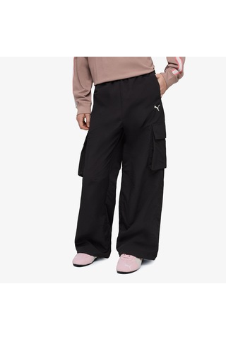 Puma Relaxed Woven Cargo Çocuk Siyah Pantolon 634520 2800282