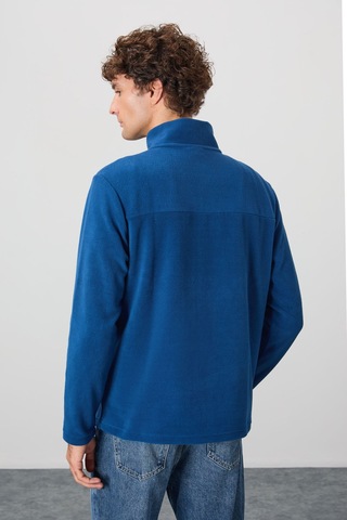 Tommy Life River Parlament Dik Yaka Erkek Polar Sweatshirt - 88310 Parlament