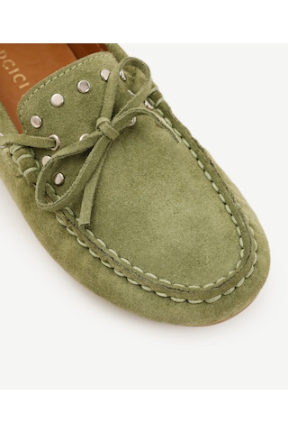Yargıcı Trock Detaylı Deri Loafer 25ykay4022x 007 Haki