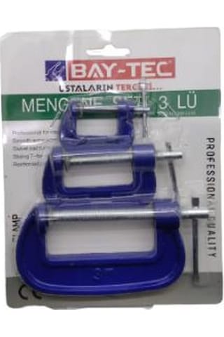 Bay-Tec Mk4255 Mini Sıkıştırma Mengene Seti Takımı 3'lü G Tipli