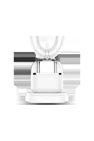 Mufunye Yetişkinler Ve Çocuklar İçin Kablosuz Şarjlı Akıllı Ses Dalgalı U Şekilli Silikon Diş Fırçası