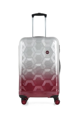 Ççs London 5226 Orta Boy Valiz Bordo Beyaz